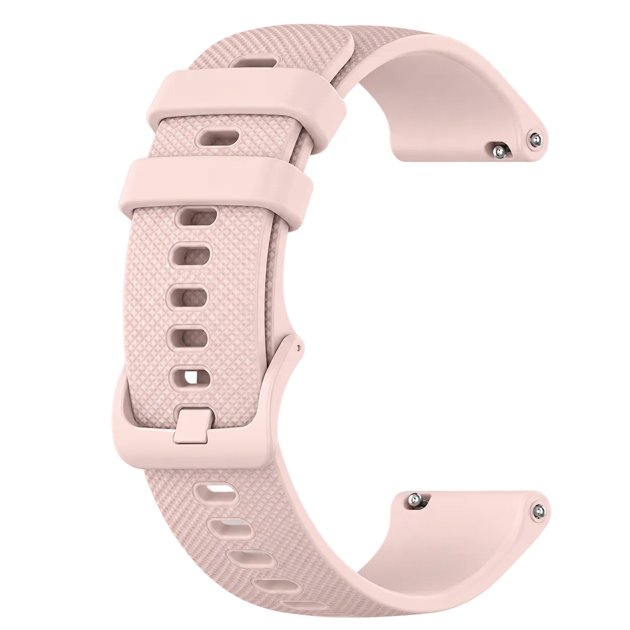 Correa premium alto relieve color rosa de 22mm con pasador