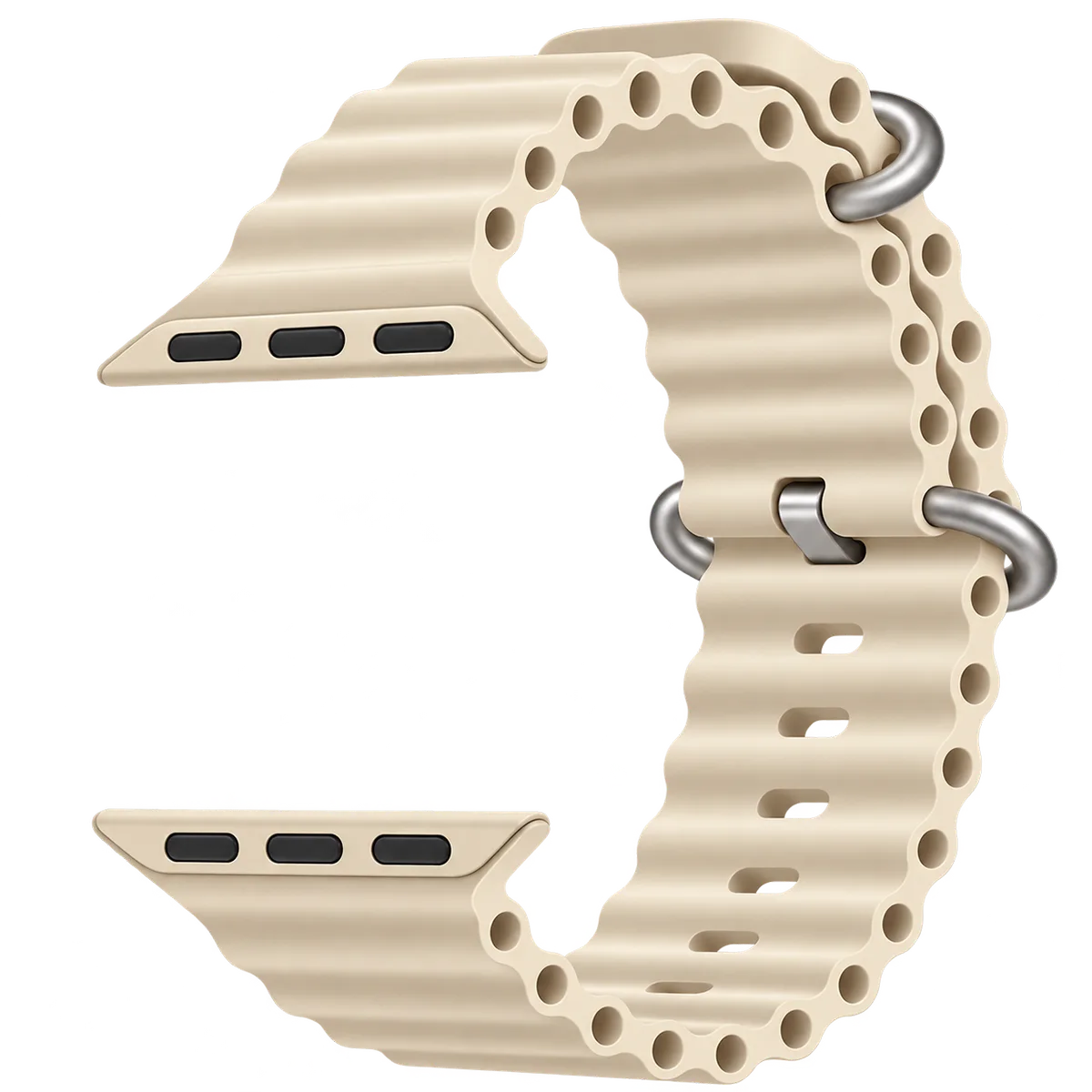 Correa corrugada color beige 42/49mm