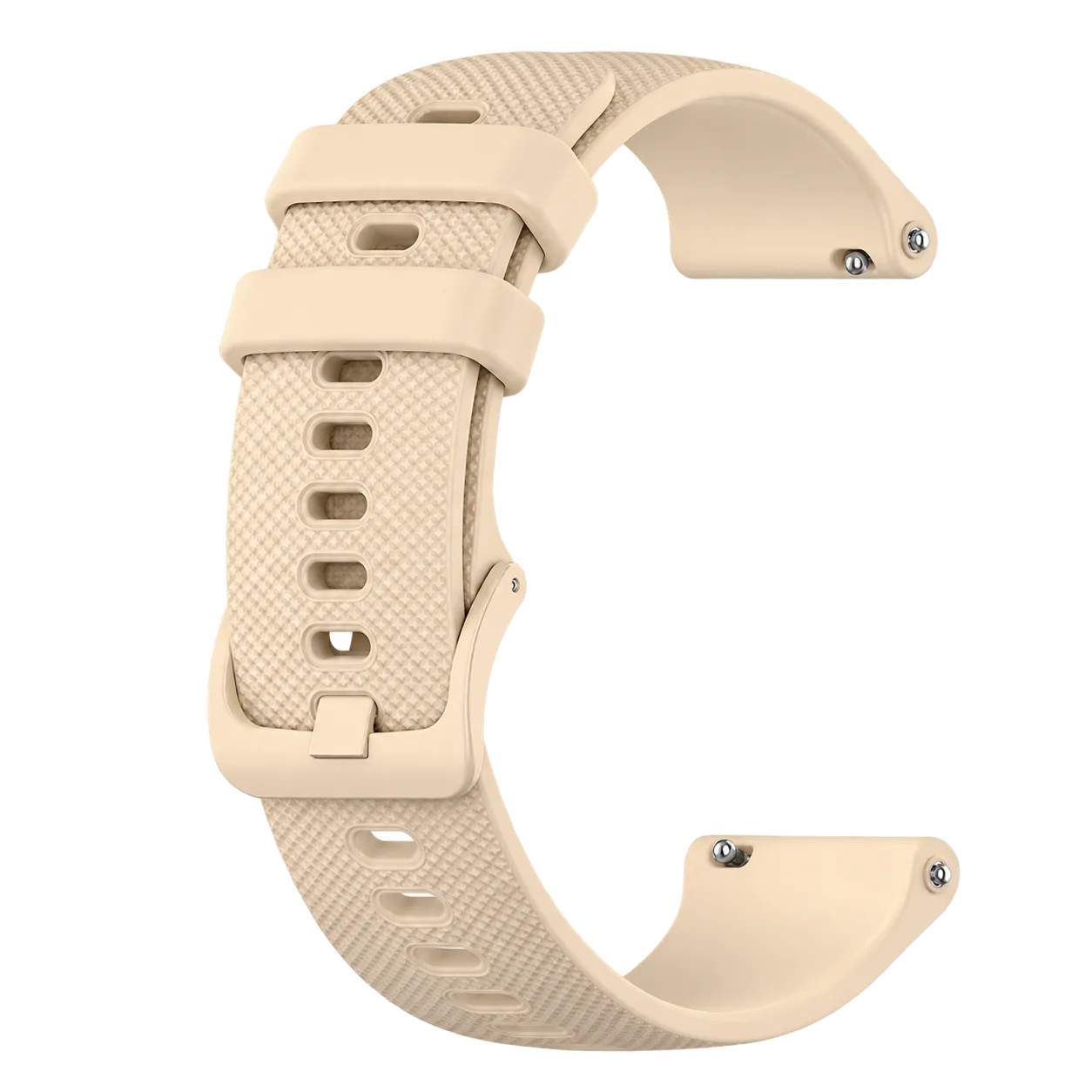 Correa premium alto relieve color beige de 22mm con pasador
