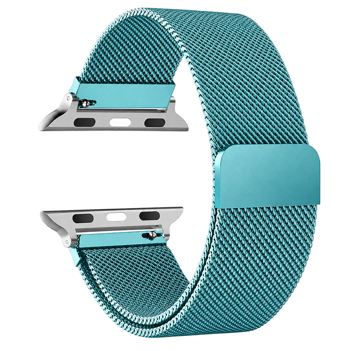 Correa Milanesa Magnética para Smartwatch – Turquesa Metálico 42/49mm