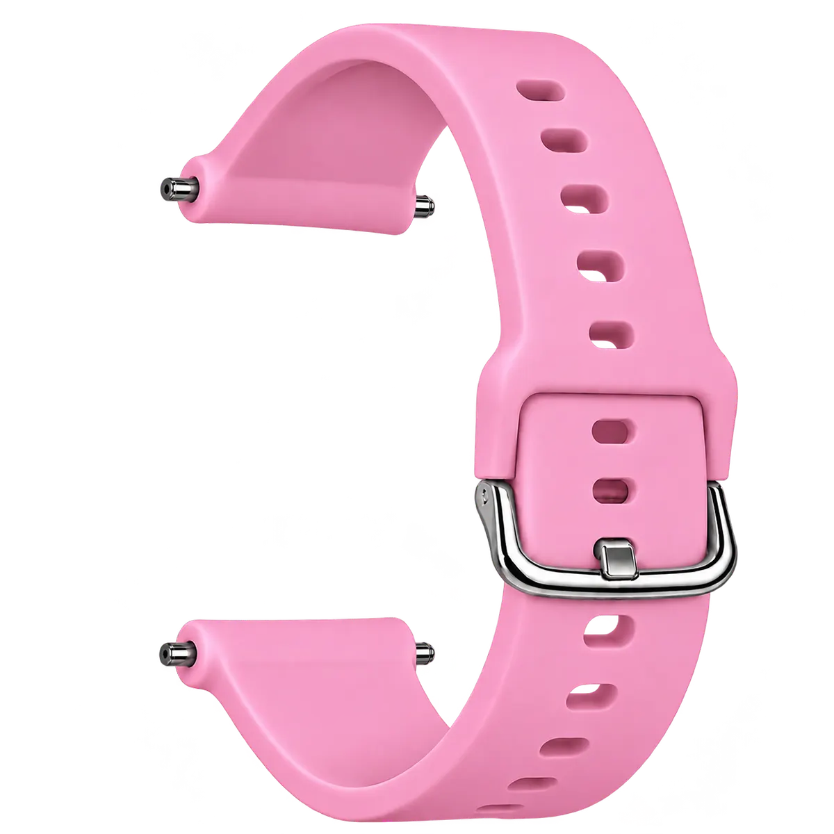 Correa lisa color rosado de 22mm con pasador