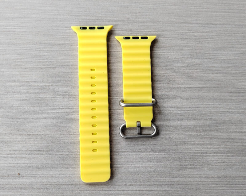 Correa corruda de silicona, color amarillo de 24mm