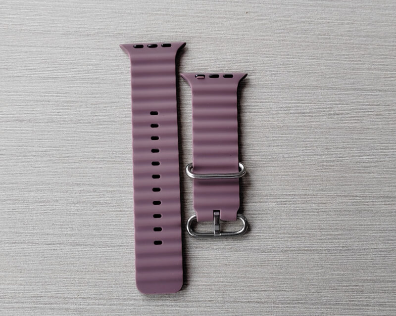 Correa corruda de silicona, color chocolate de 24mm