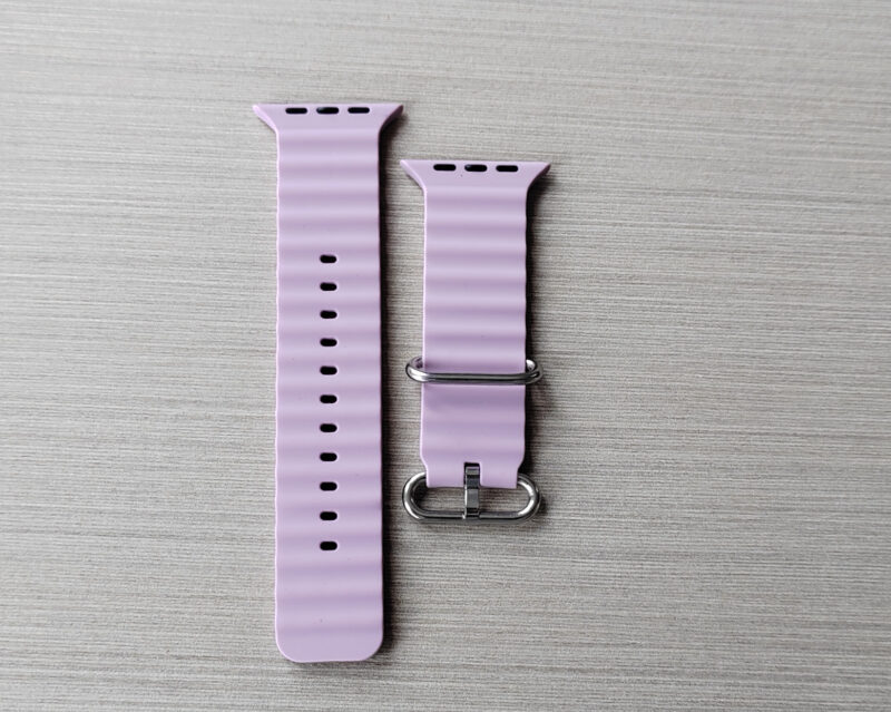 Correa corruda de silicona, color lila BB de 24mm