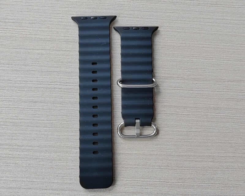 Correa corruda de silicona, color negro de 24mm