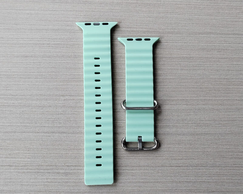 Correa corruda de silicona, color verde agua de 24mm