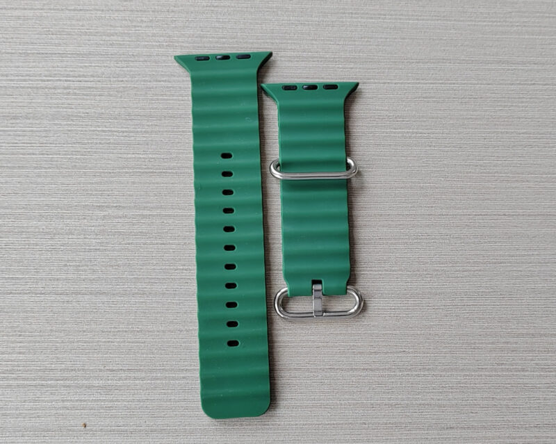 Correa corruda de silicona, color verde de 24mm