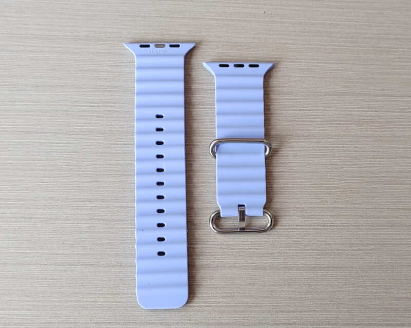 Correa corruda de silicona, color lila de 24mm