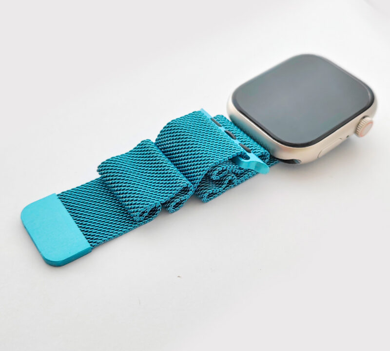 Correas imantadas de acero inoxidable de 24mm para smartWatch Ultra en color celeste