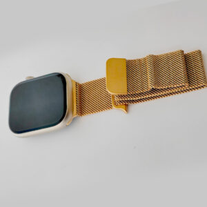 Correas imantadas de acero inoxidable de 24mm para smartWatch Ultra en color dorado trigo