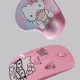 Pack mouse inalámbrico + mouse pad ergonómico hello kitty rosado para niñas, mujeres, ideal para lapto y computadoras