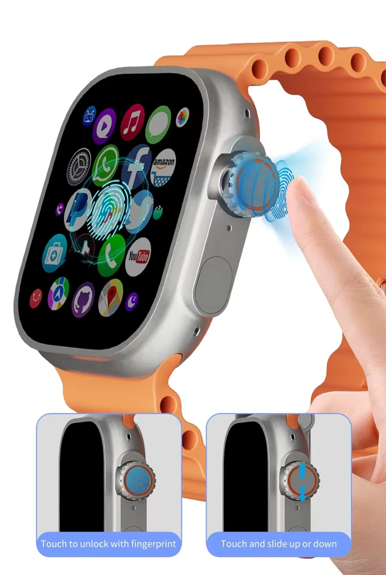 SmartWatch DW100 PRO plus con chip, pantalla de 49mm Amoled marco plateado wifi, bluetooth, 8GB RAM y 128GB ROM, GPS en tiempo real, cámara HD para llamadas y video llamadas a través de WhatsApp