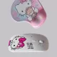 Pack mouse inalámbrico + mouse pad ergonómico hello kitty blanco para niñas, mujeres, ideal para lapto y computadoras