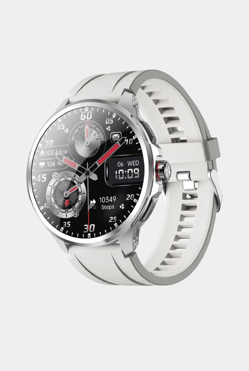 SmartWatch H99 con wifi, pantalla amoled en color plata, 8GB RAM, 128GB ROM, bluetooth, pantalla de 1.95 pulgadas, GPS en tiempo real, cámara HD para llamadas y video llamadas a través de WhatsApp, Netflix