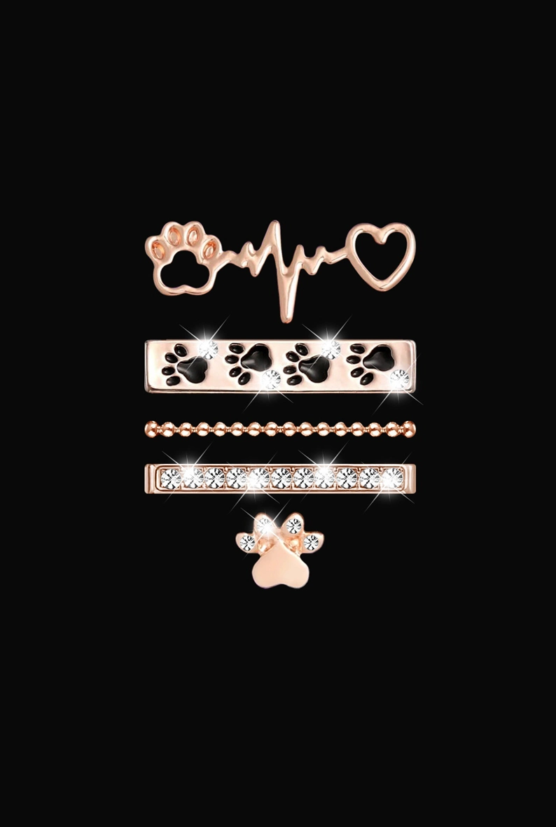 Charms de acero inoxidable para smartwatch de correas de 22mm con manita de oso y corazon