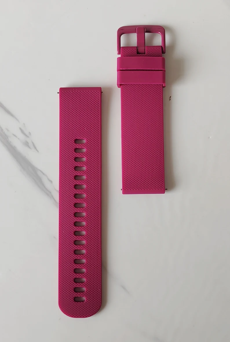 Correas de silicona de 22mm con pasador en color hibiscus para smartwatch M99, H99 y similares