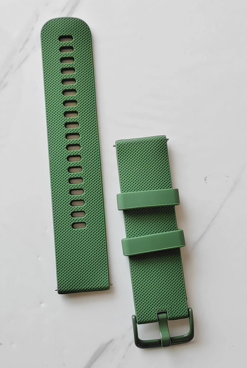 Correas de silicona de 22mm con pasador en color verde para smartwatch M99, H99 y similares