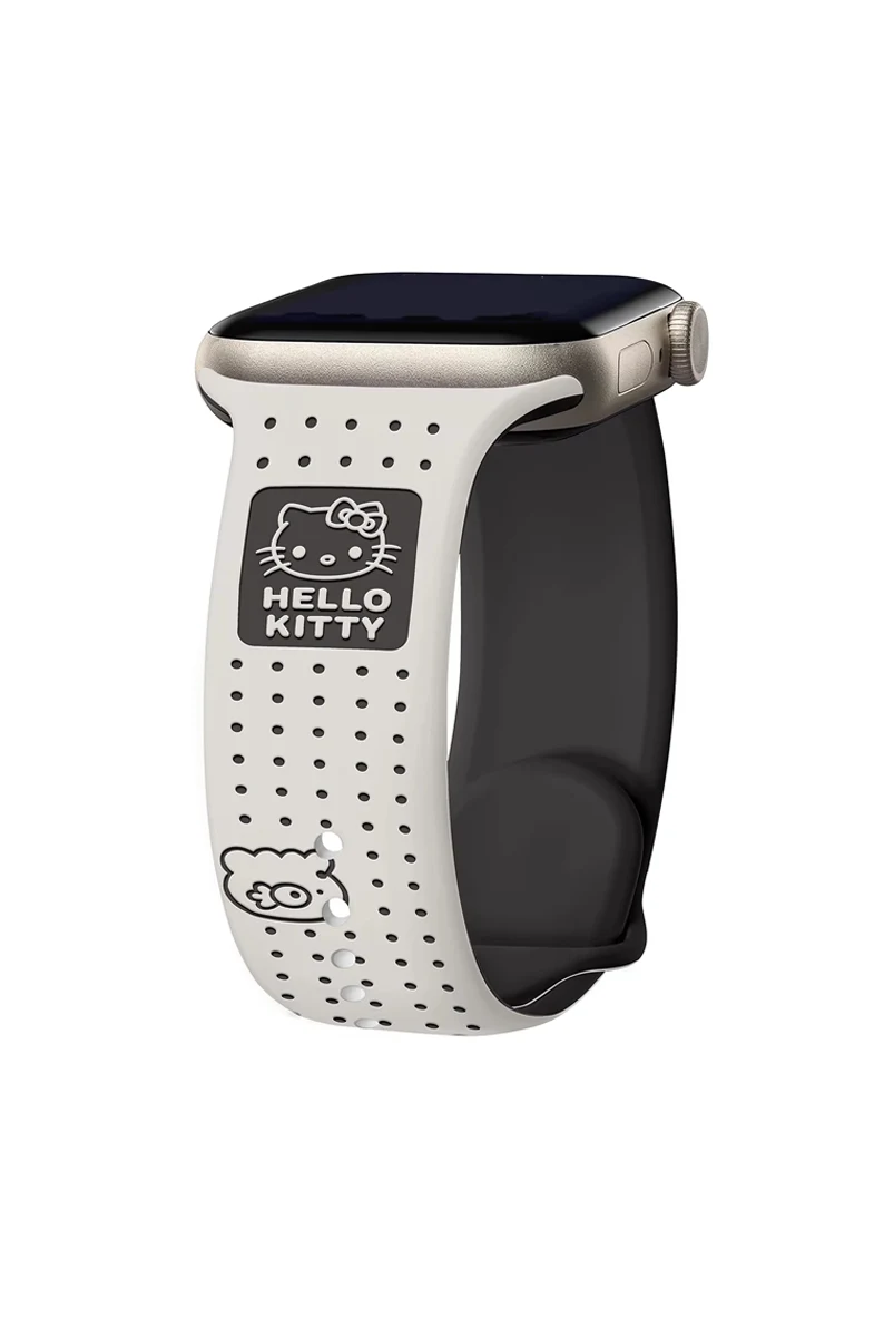 Correas Hello Kitty para smartwatch gris con negro de 38/41 y 42/49mm