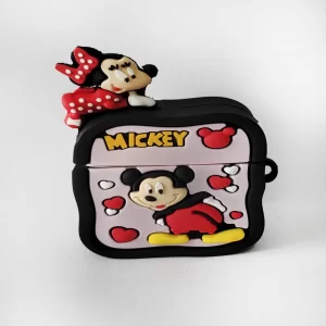 Funda 3D para AirPods pro de segunda genración con diseño de Mickey y Minnie Mouse
