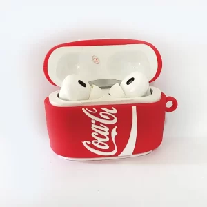 Funda de silicona Coca-Cola para airpods de segunda generación para audífonos inalámbricos