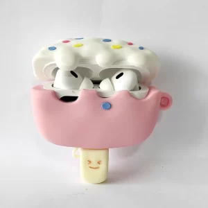 Case de silicona con diseño de helado para AirPods pro de segunda generación